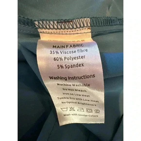 Roswear Large Teal V Neck Blouse - Picture 5 of 5